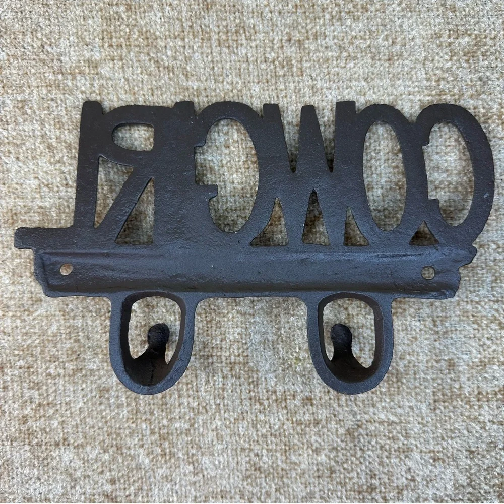 Cast Iron Rustic Cowgir/Western Brown Wall Hanging Hook